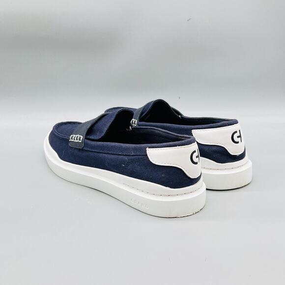 Cole Haan Shoes Mens 8.5 Blue Canvas Grand Penny Loafers Casual Comfort Walking main image 8